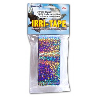 Bird-X Irri-Tape Holographic Iridescent Foil Bird Scare Tape, 2" x 25ft Length