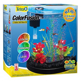 Tetra ColorFusion LED Half Moon Aquarium Kit, 3 Gallons