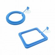 GOOTRADES 2 Pcs-set Plastic Ring Station Aquarium Fish Safe Food Feeder Blue (1 Sets)