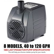 PonicsPump PP12005: 120 GPH Submersible Pump with 5' Cord - 6W... for Fountains, Statuary, Aquariums & more. Comes with 1 year limited warranty.